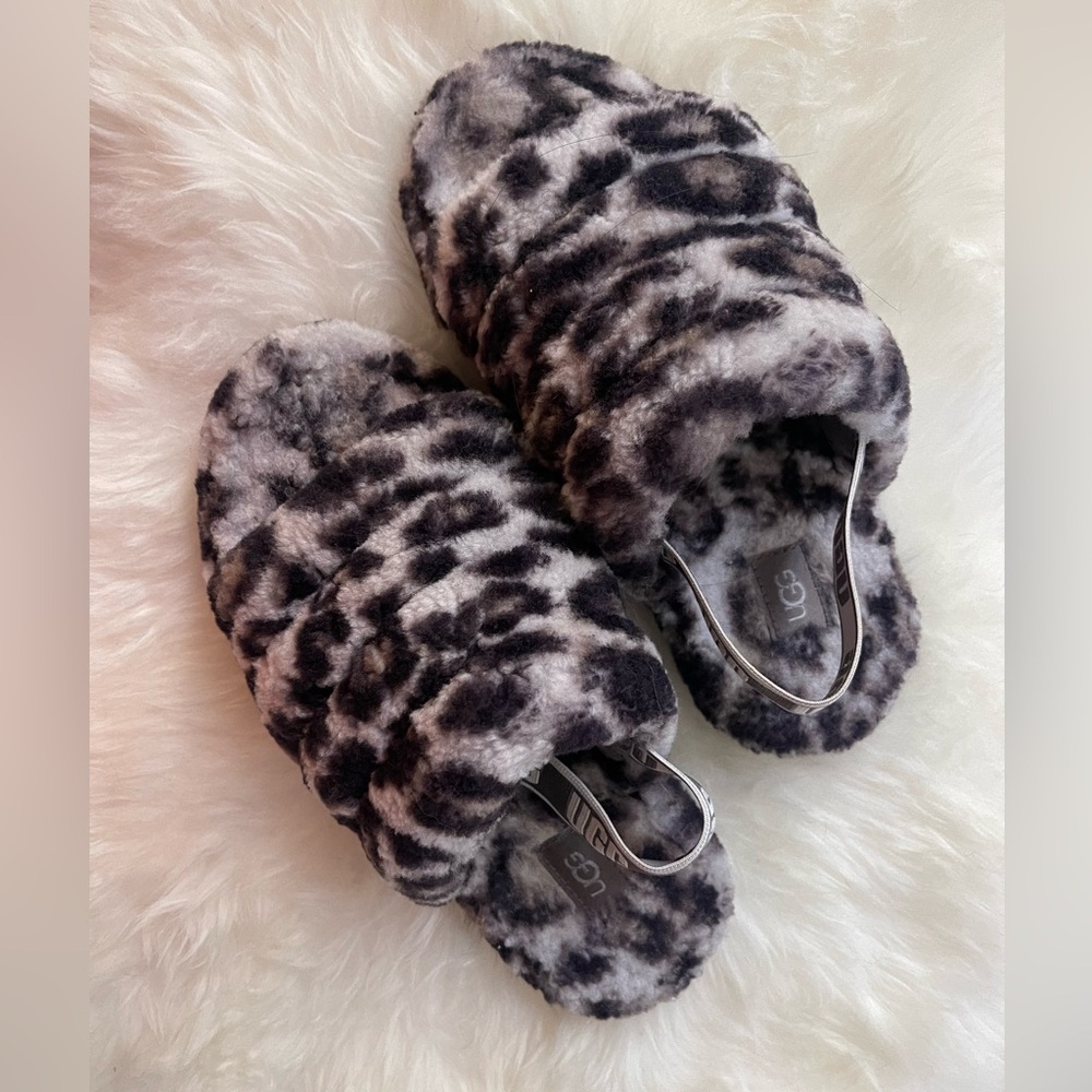 Ugg leopard print slides